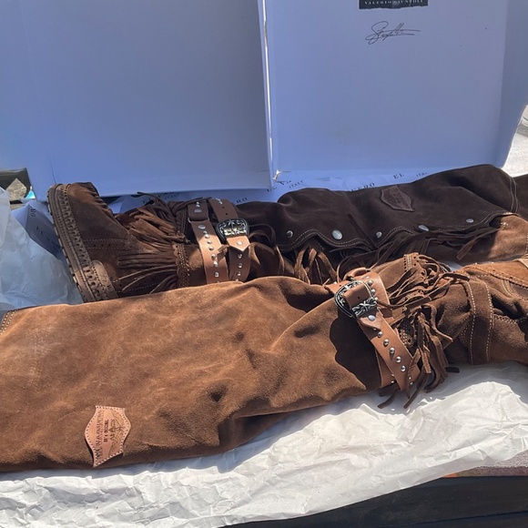 EL VAQUERO ITALY Elizabeth Silverstone Sierra over knee boots SIZE 8 . BRAND NEW - Picture 11 of 13